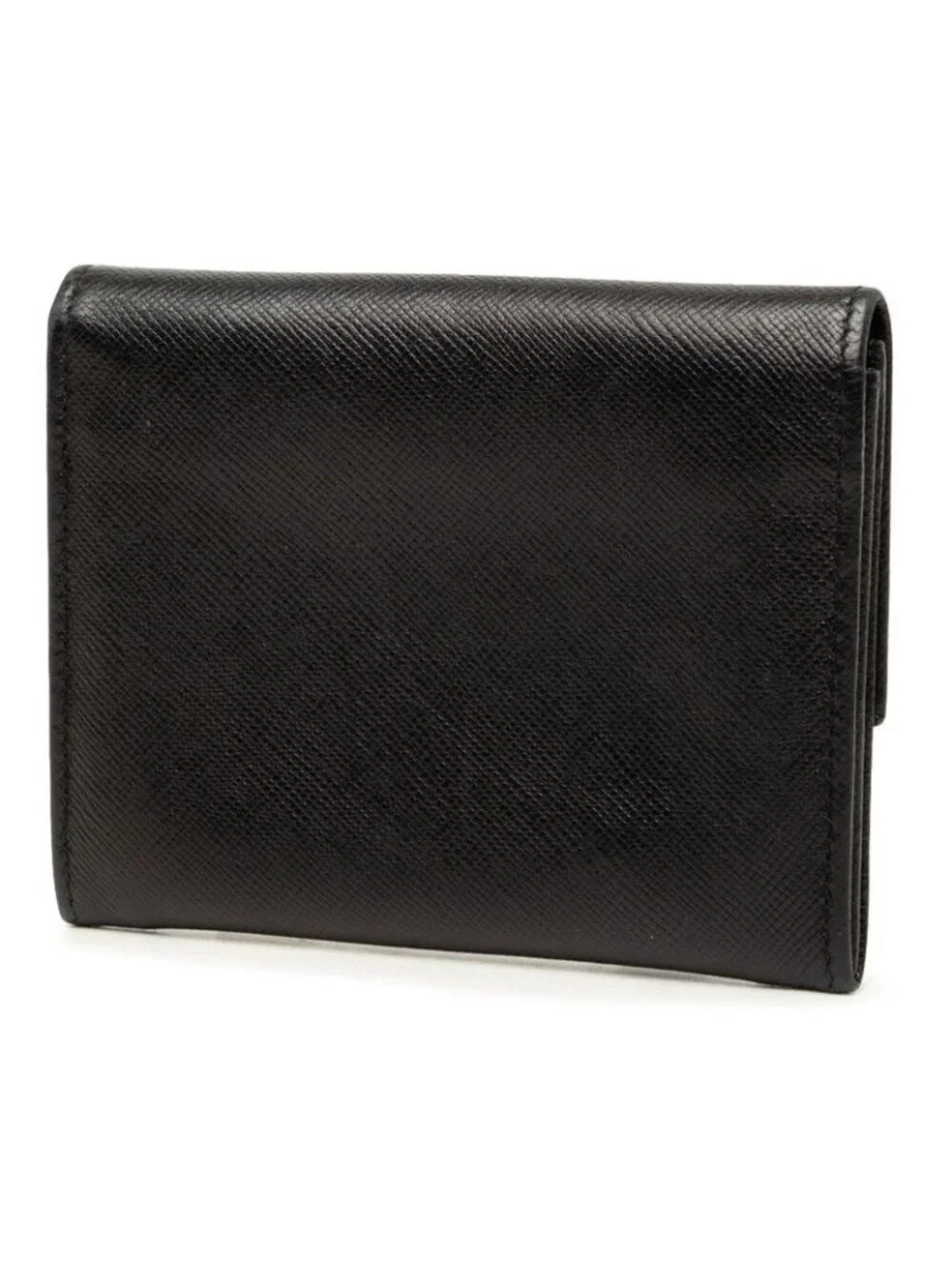 Prada Card Case Coin Purse Black Saffiano Leather